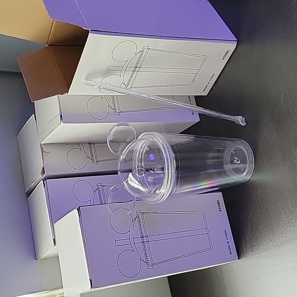 5 Clear Mickey Ear tumblers 450ML (5 pack)